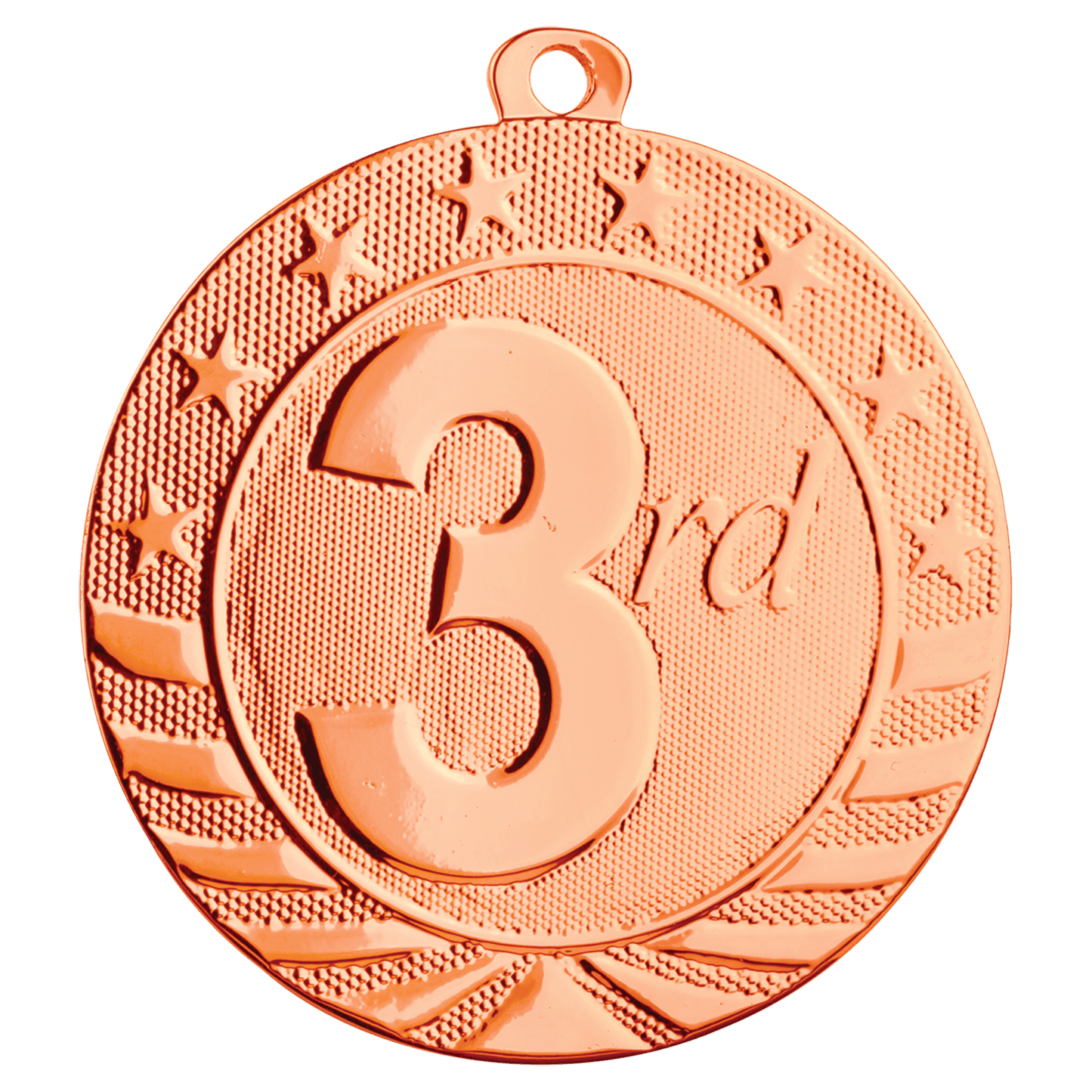 Bright Bronze 3rd Place Starbrite Medal - 2"
