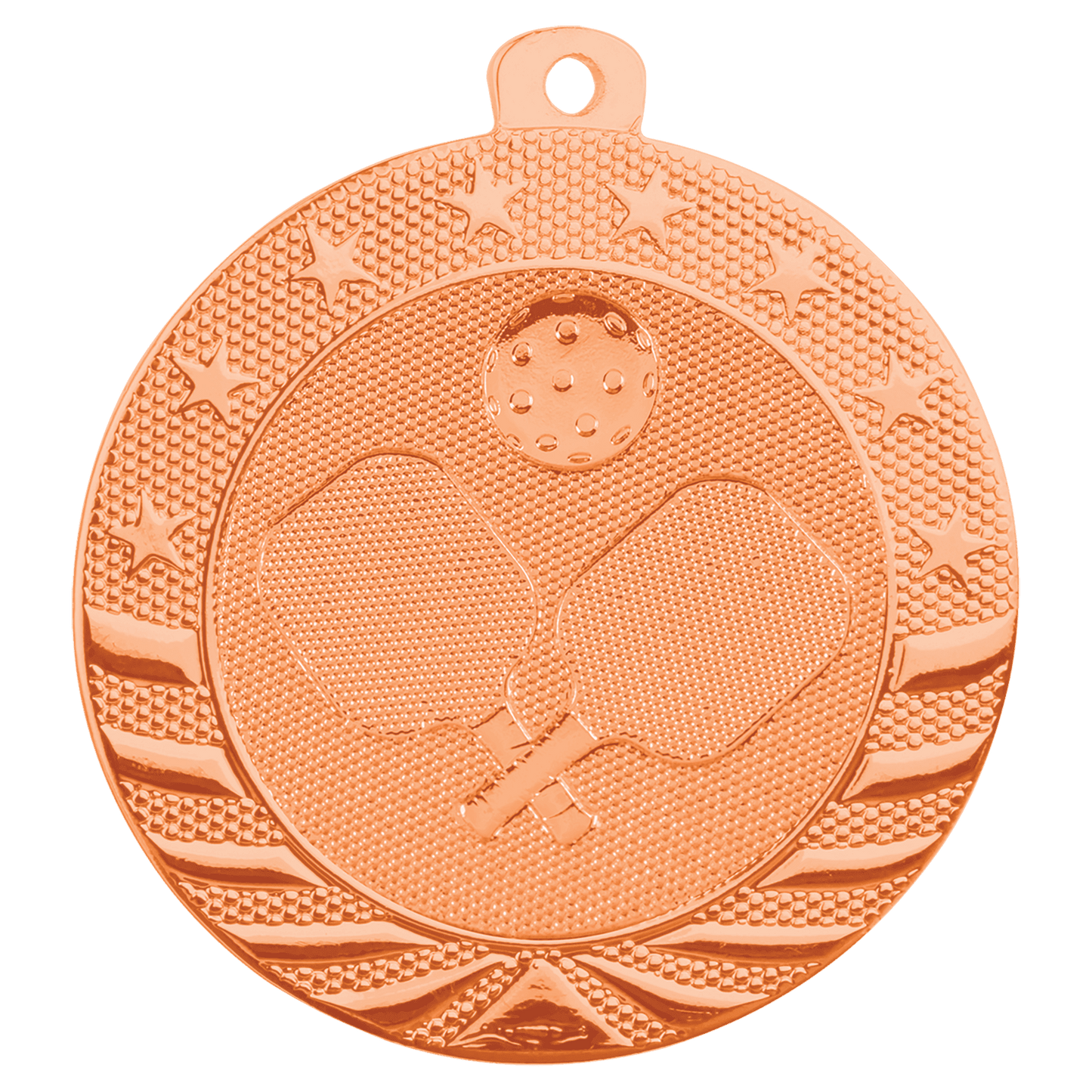 Bright Bronze Pickleball Starbrite Medal - 2"