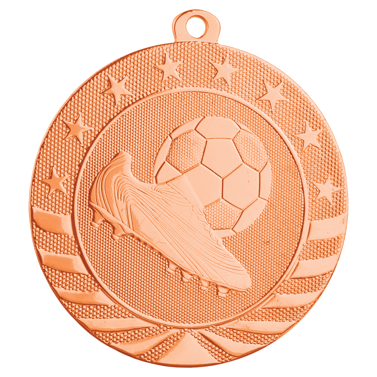 Bright Bronze Soccer Starbrite Medal - 2 3/4"