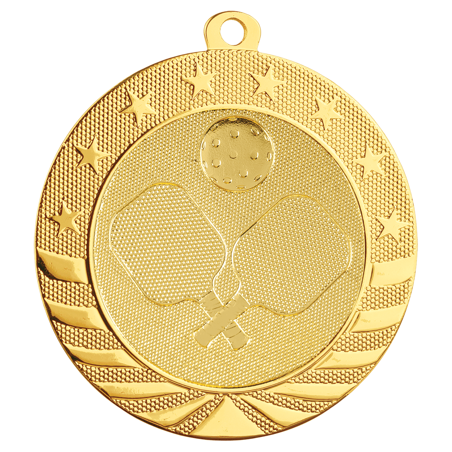 Bright Gold Pickleball Starbrite Medal - 2 3/4"