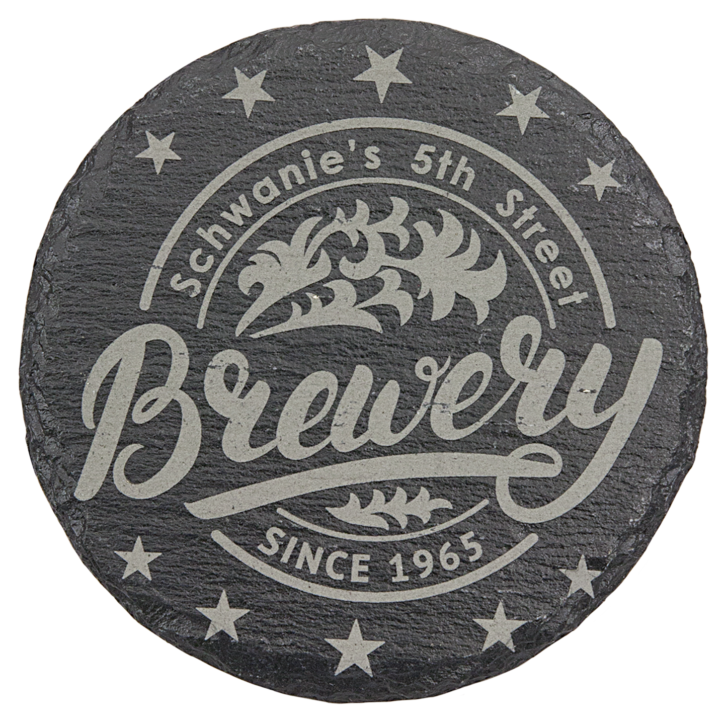Round Slate Coaster - 4"