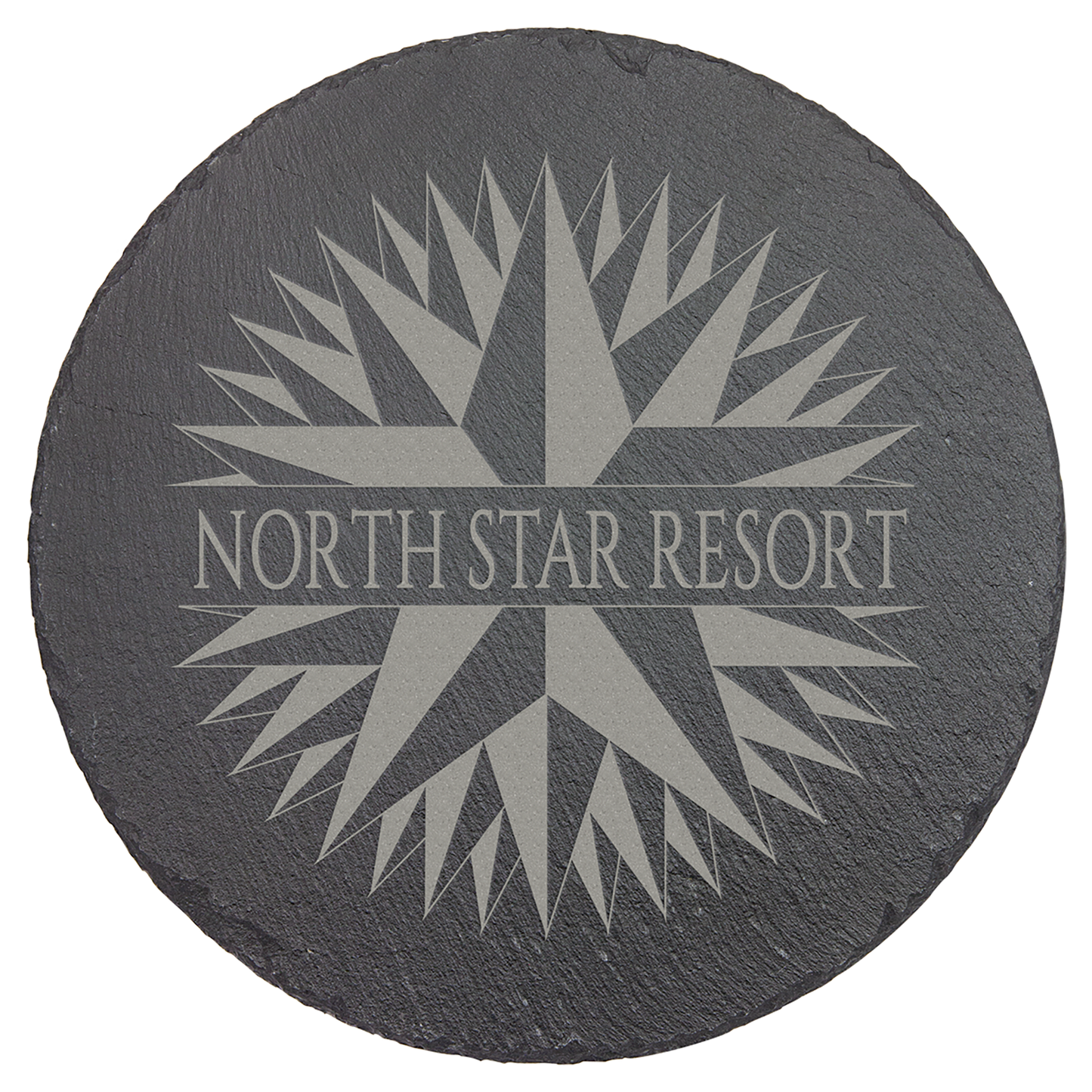 Round Slate Decor with Foam Pads - 9 3/4"