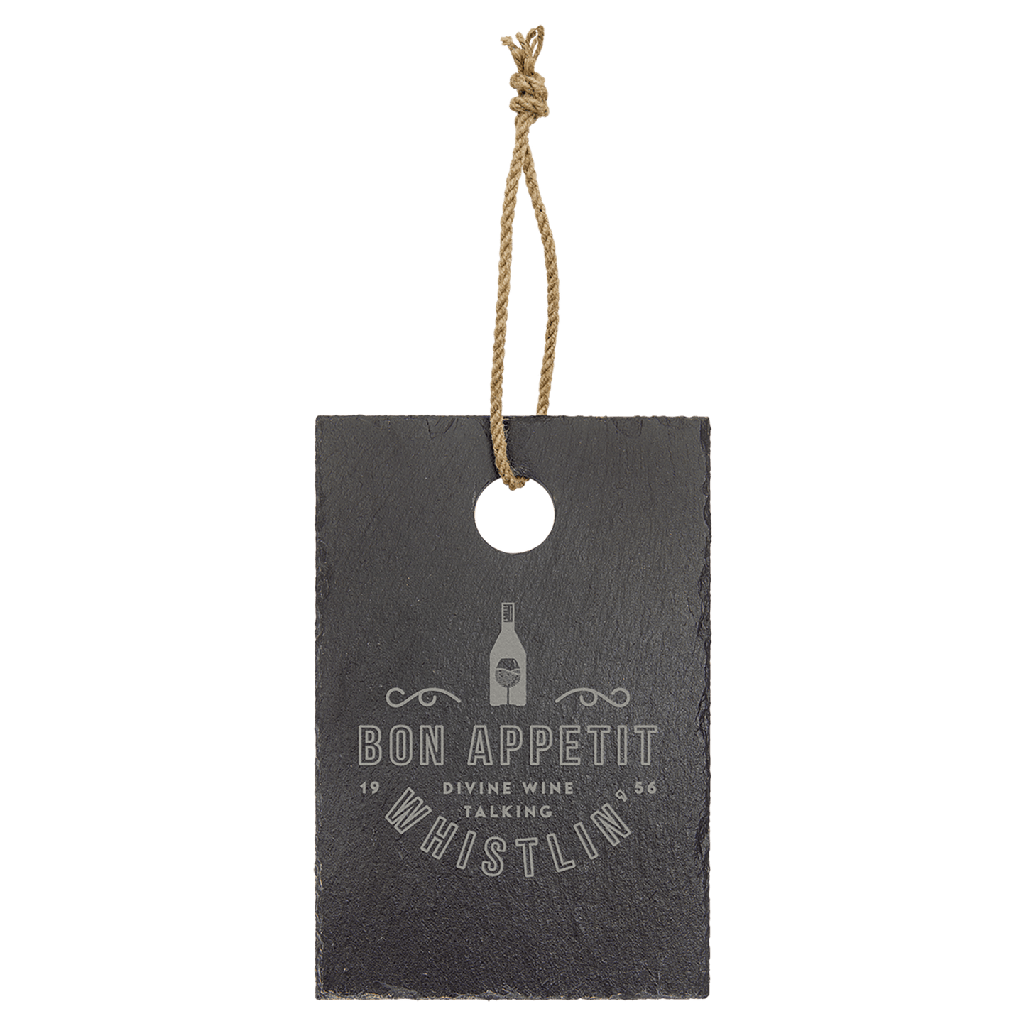 Rectangle Slate Cutting Board with Hanger String - 9" x 6"