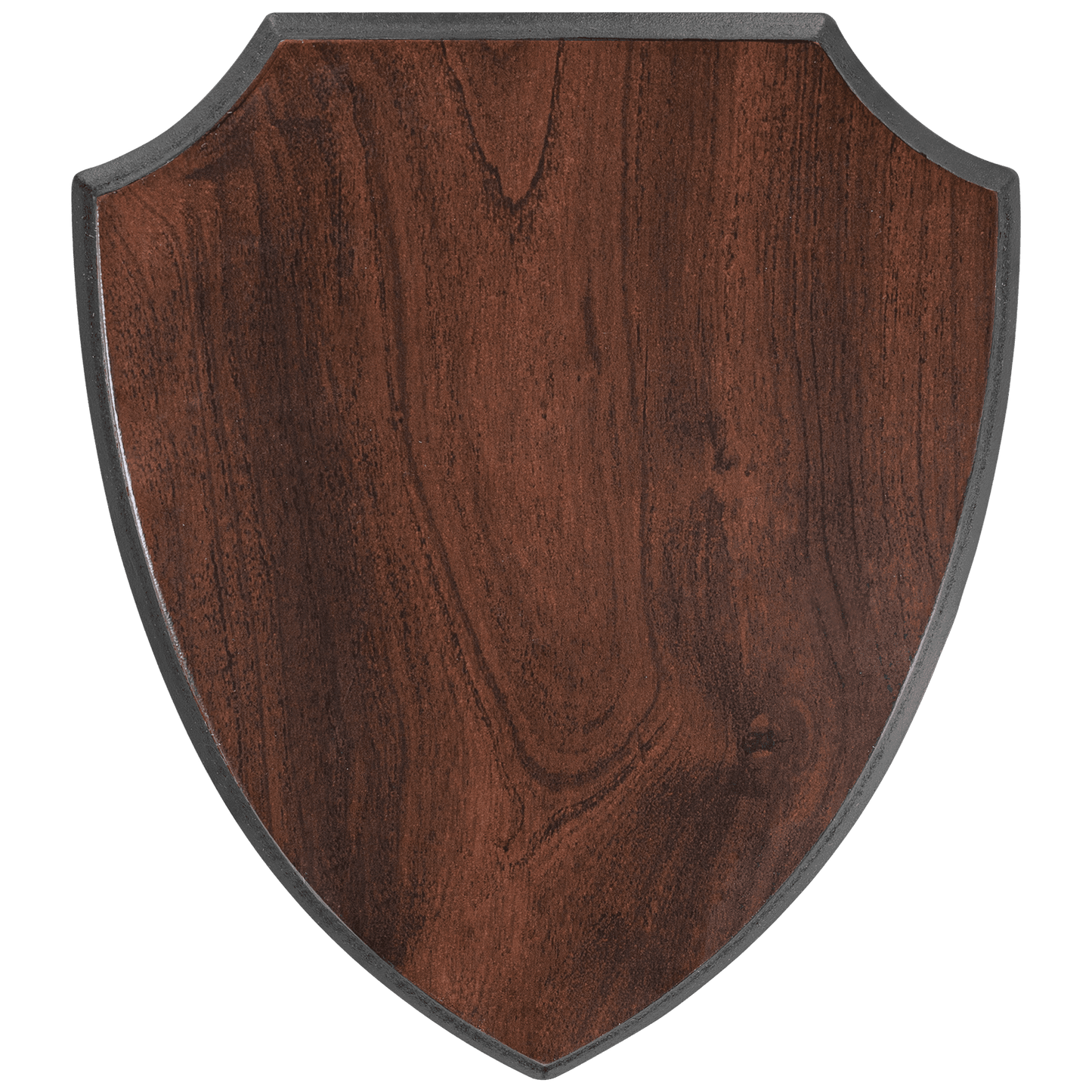 8 1/8" x 9 3/4" Walnut Finish Shield Plaque