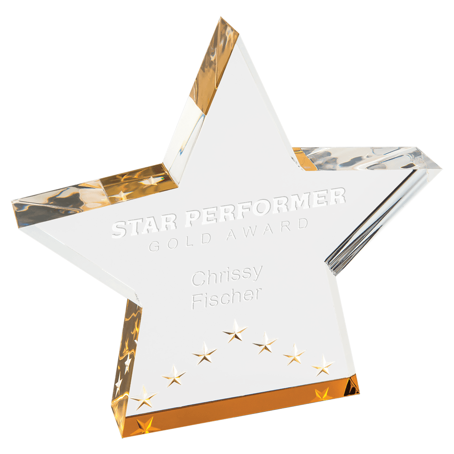 Gold Star Performer Acrylic - 6"