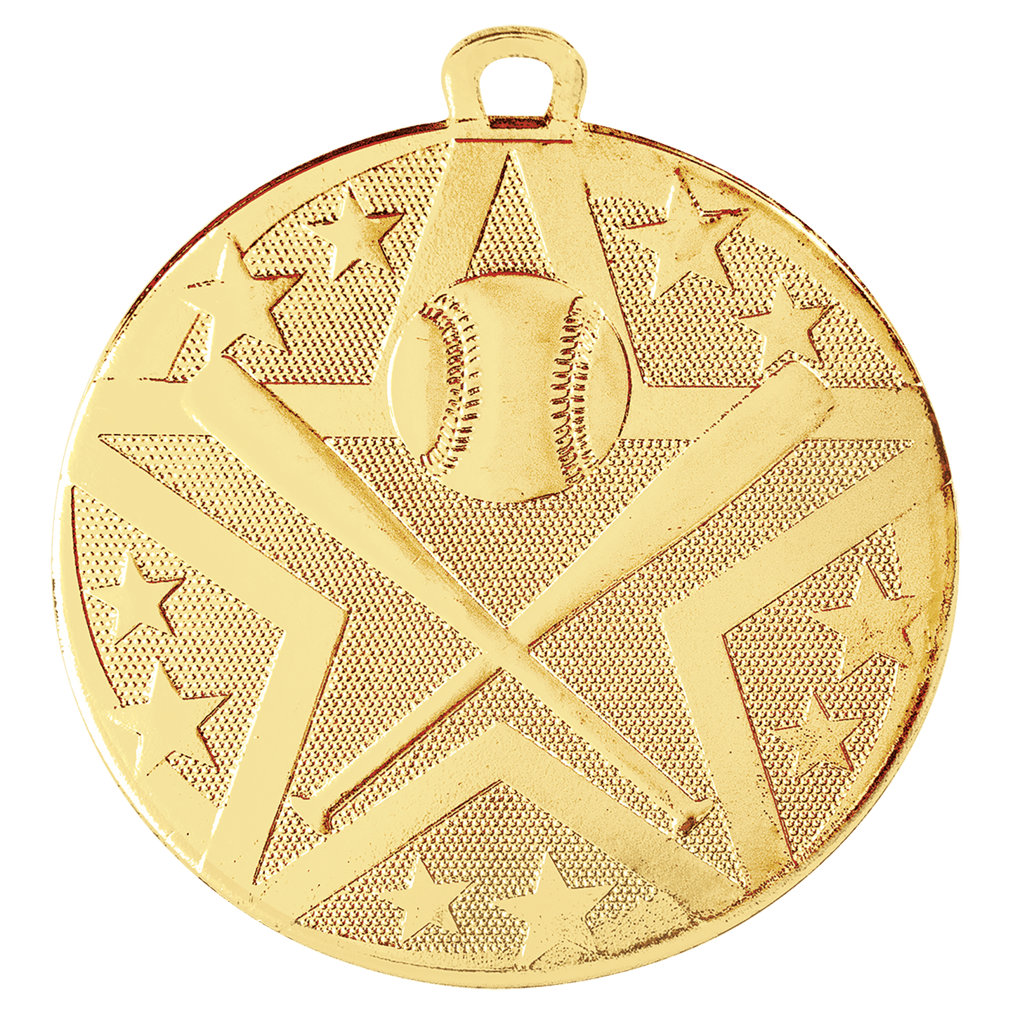 2" Gold Superstar Baseball/Softball Medal