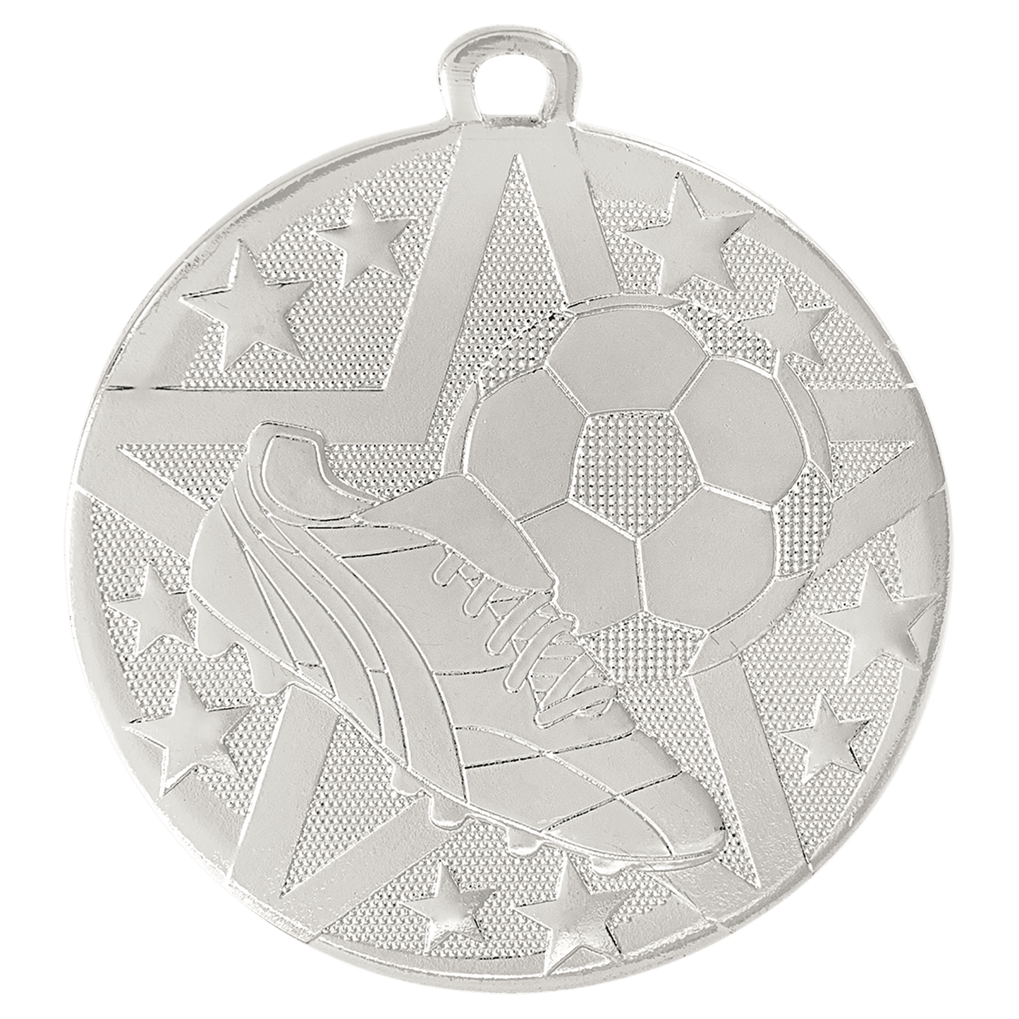 Silver Superstar Soccer Medal - 2"