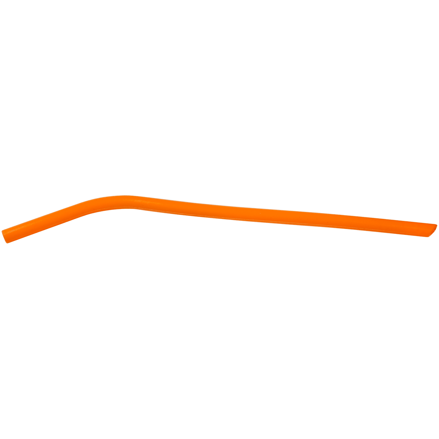 10" Orange Small Silicone Straw