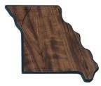 7" x 8" Walnut Finish Black Edge Missouri State Plaque
