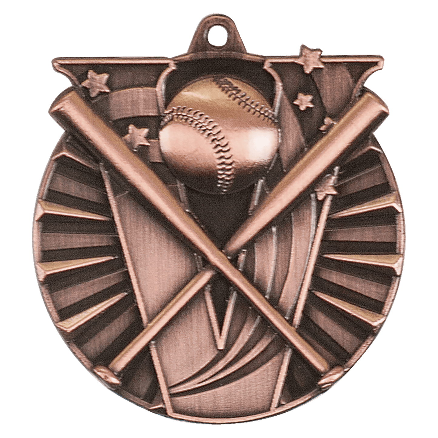 Antique Bronze Baseball/Softball Victory Medal - 2"
