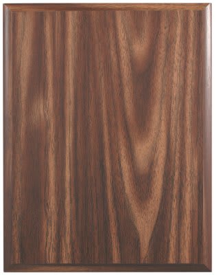 12" x 15" Walnut Finish Plaque with Cove Edge