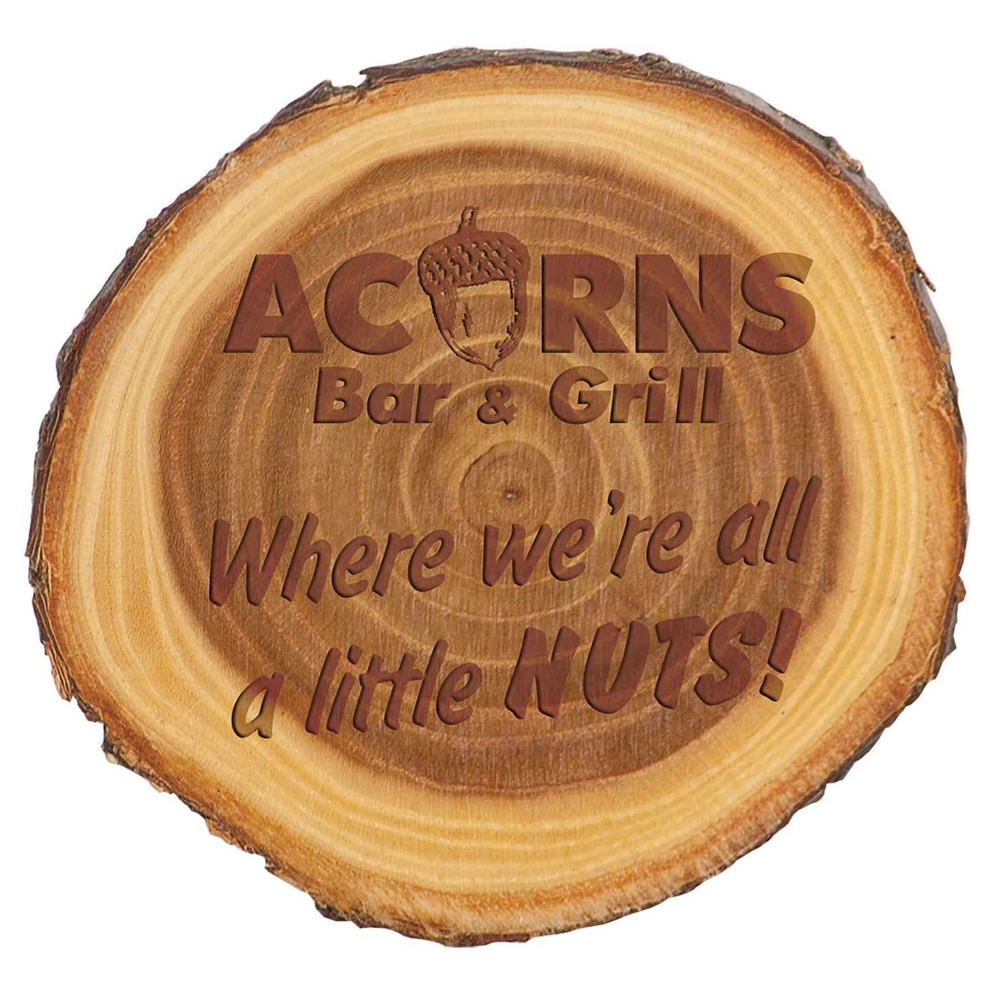 Old West Log Elmwood Plaque - 7"