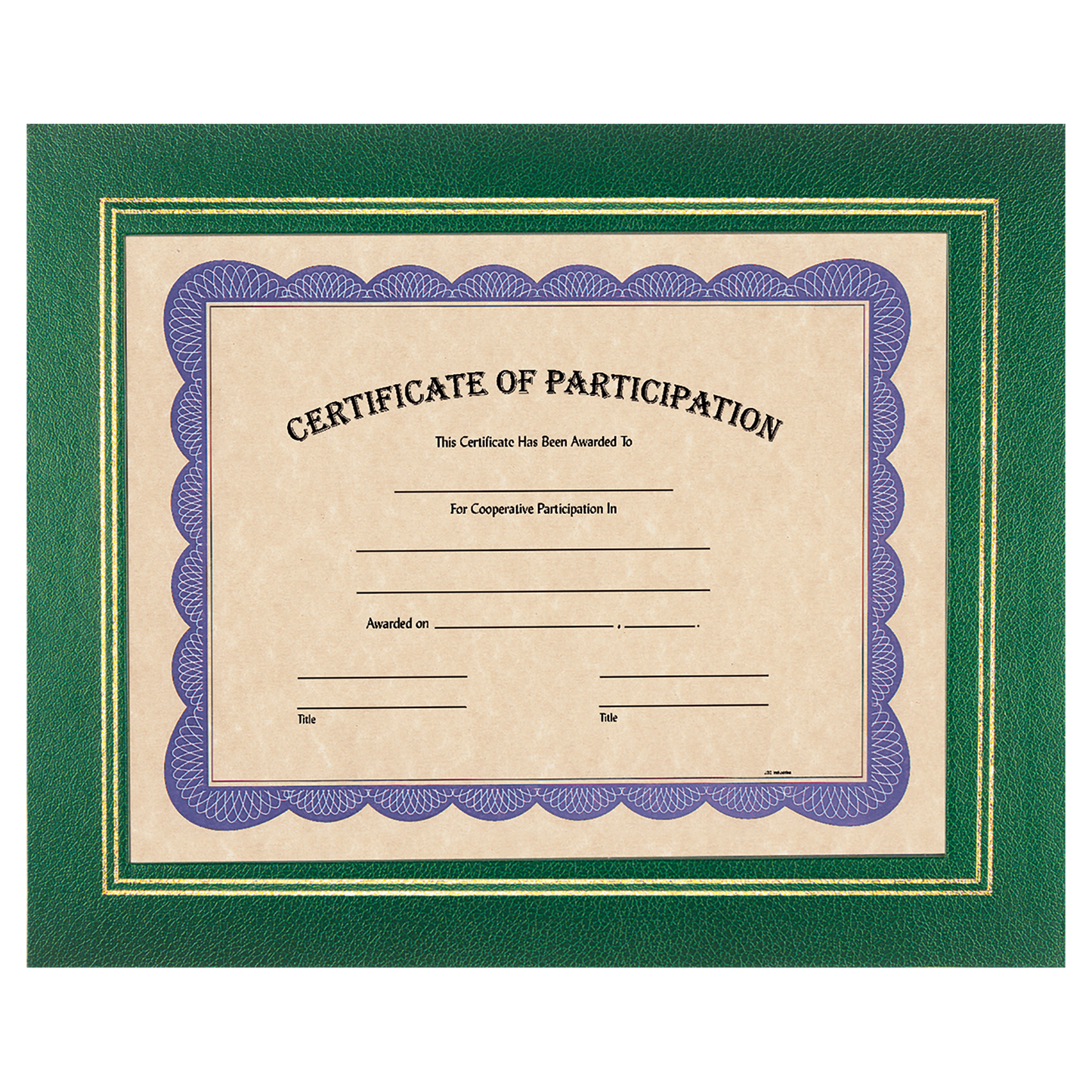 Green Certificate Holder - 13 1/4" x 10 3/4"