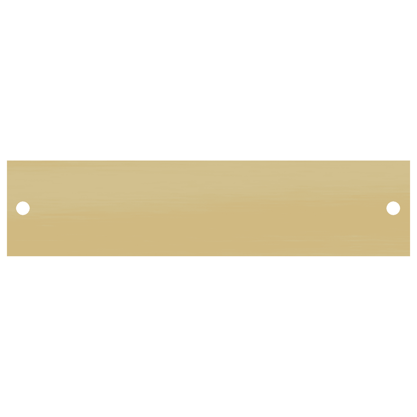 2 5/8" x 7" Brushed Gold Aluminum Plate with Two Holes