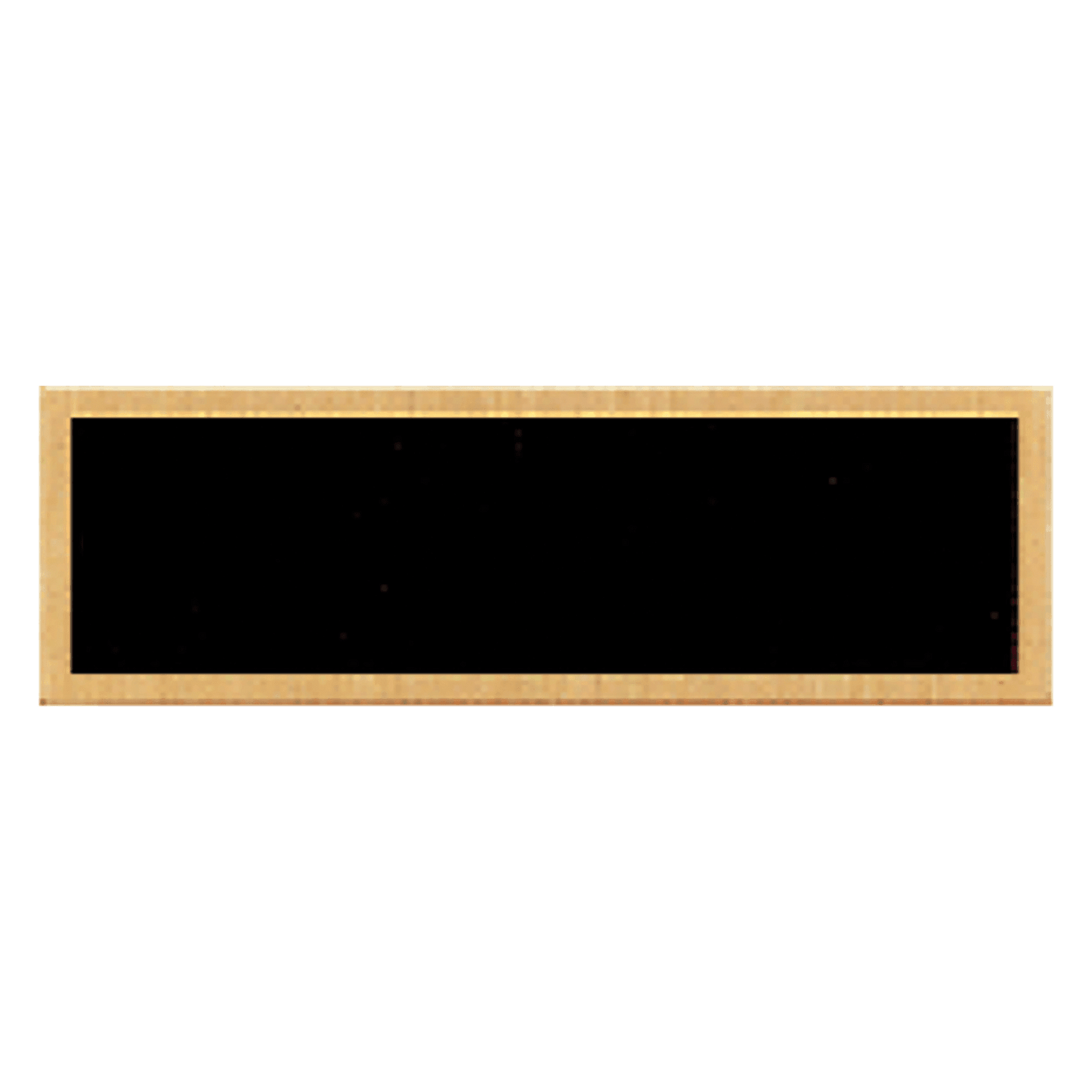 7/8" x 2 3/4" Black Plate with Gold Border and No Holes
