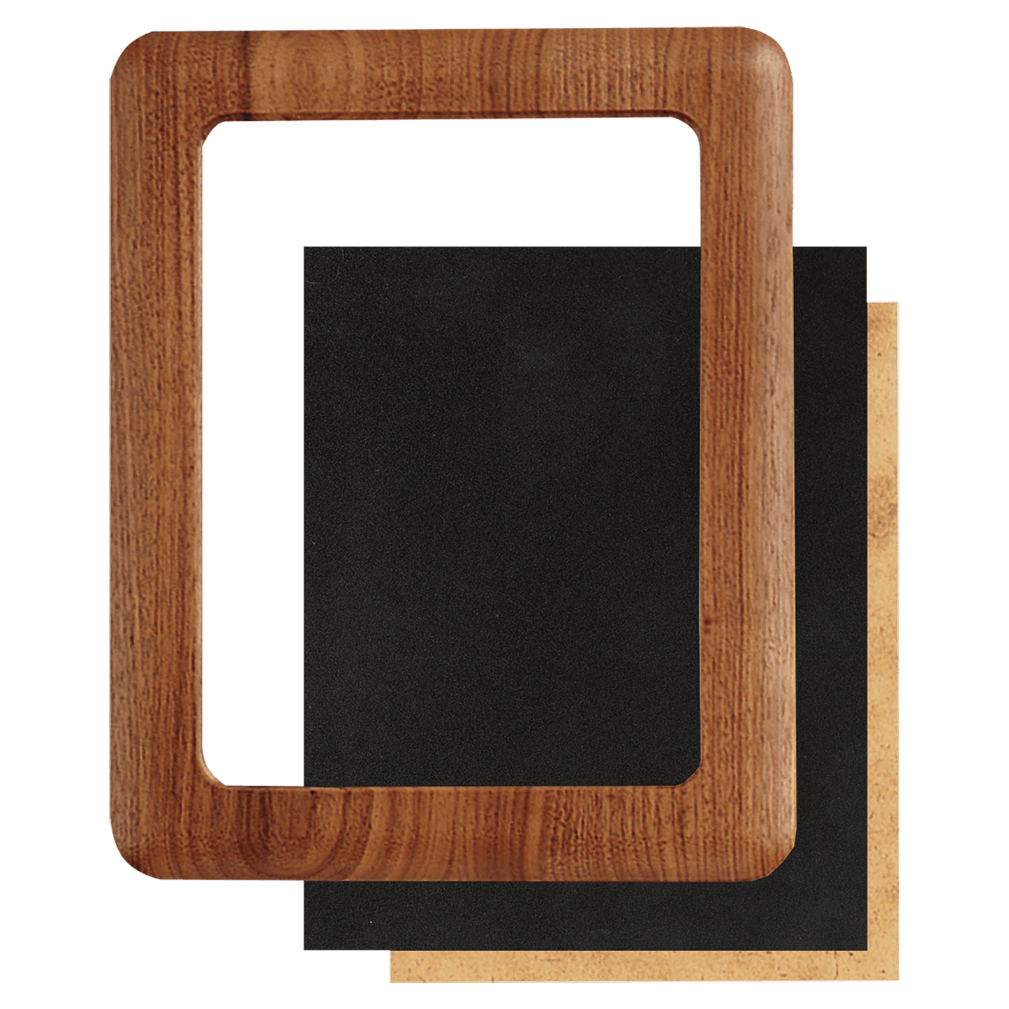 14" x 17" American Walnut Airflyte Frame Kit with Black Velour Backing