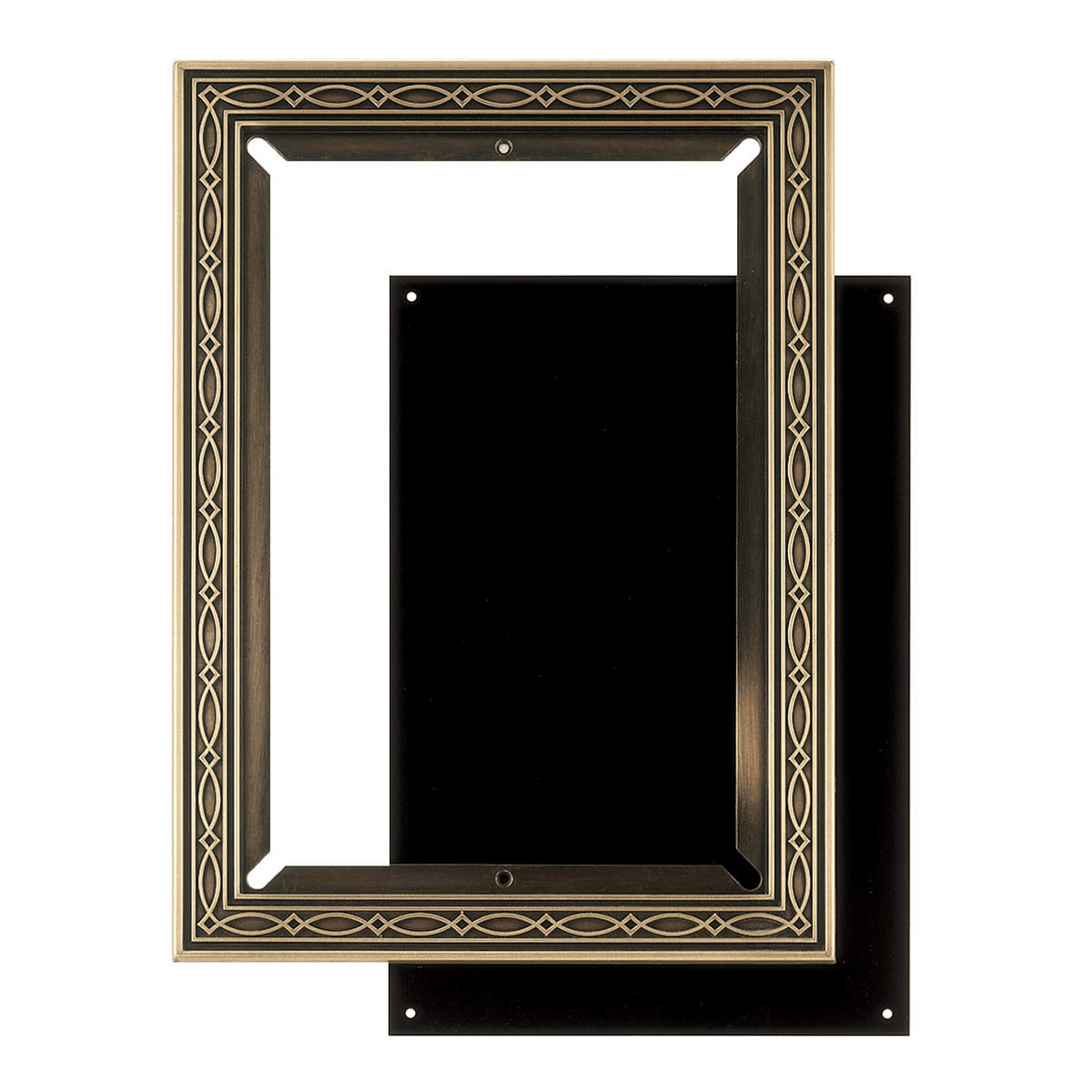 8" x 11" Antique Bronze Cast Metal Frame with Braided Border
