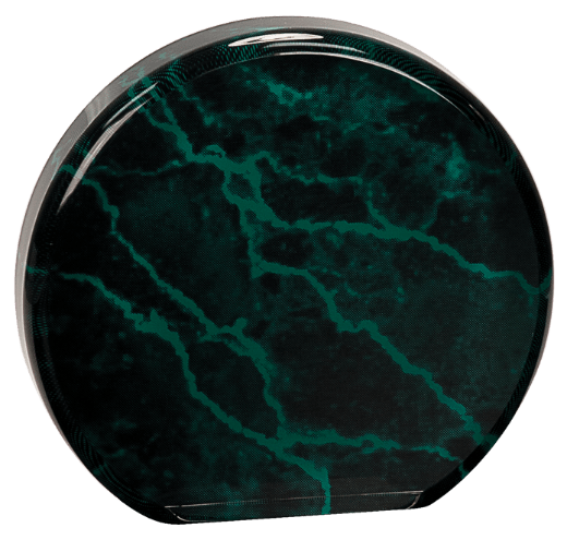 Green Marble Acrylic Circle - 5 1/2"