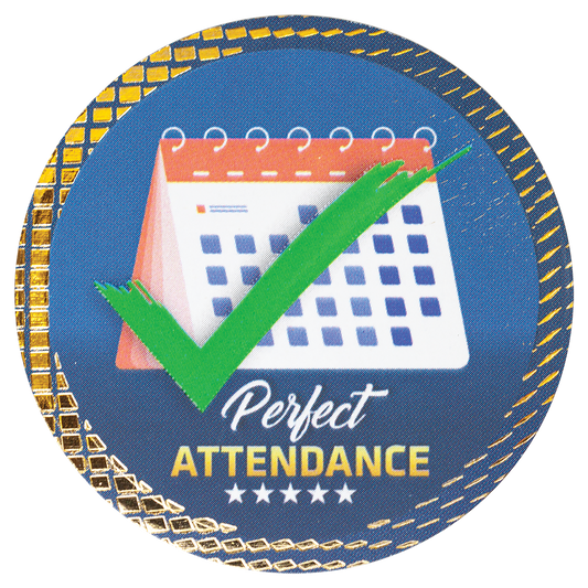 2" Perfect Attendance Dazzle Insert