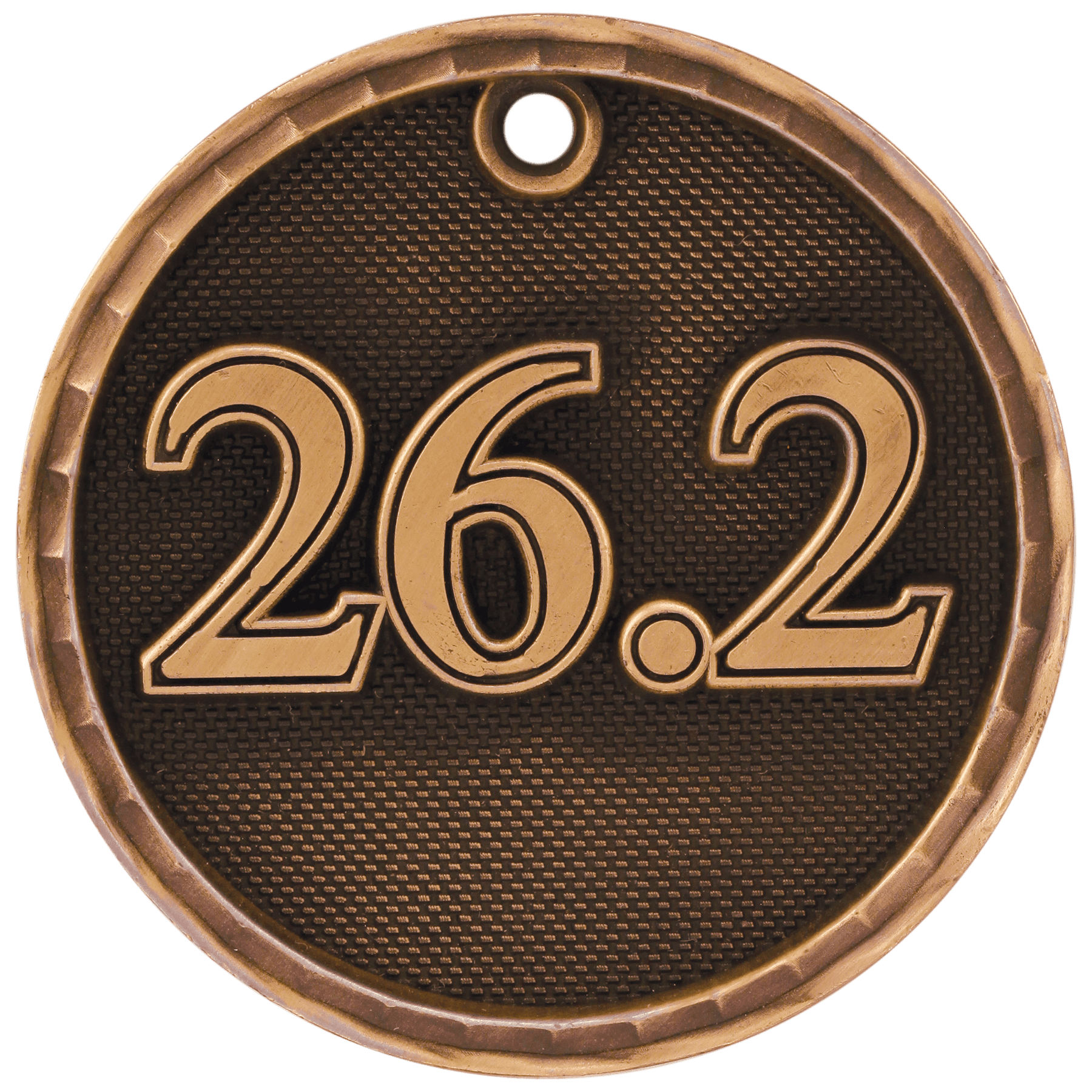 Antique Bronze 3D Marathon Medal - 2"