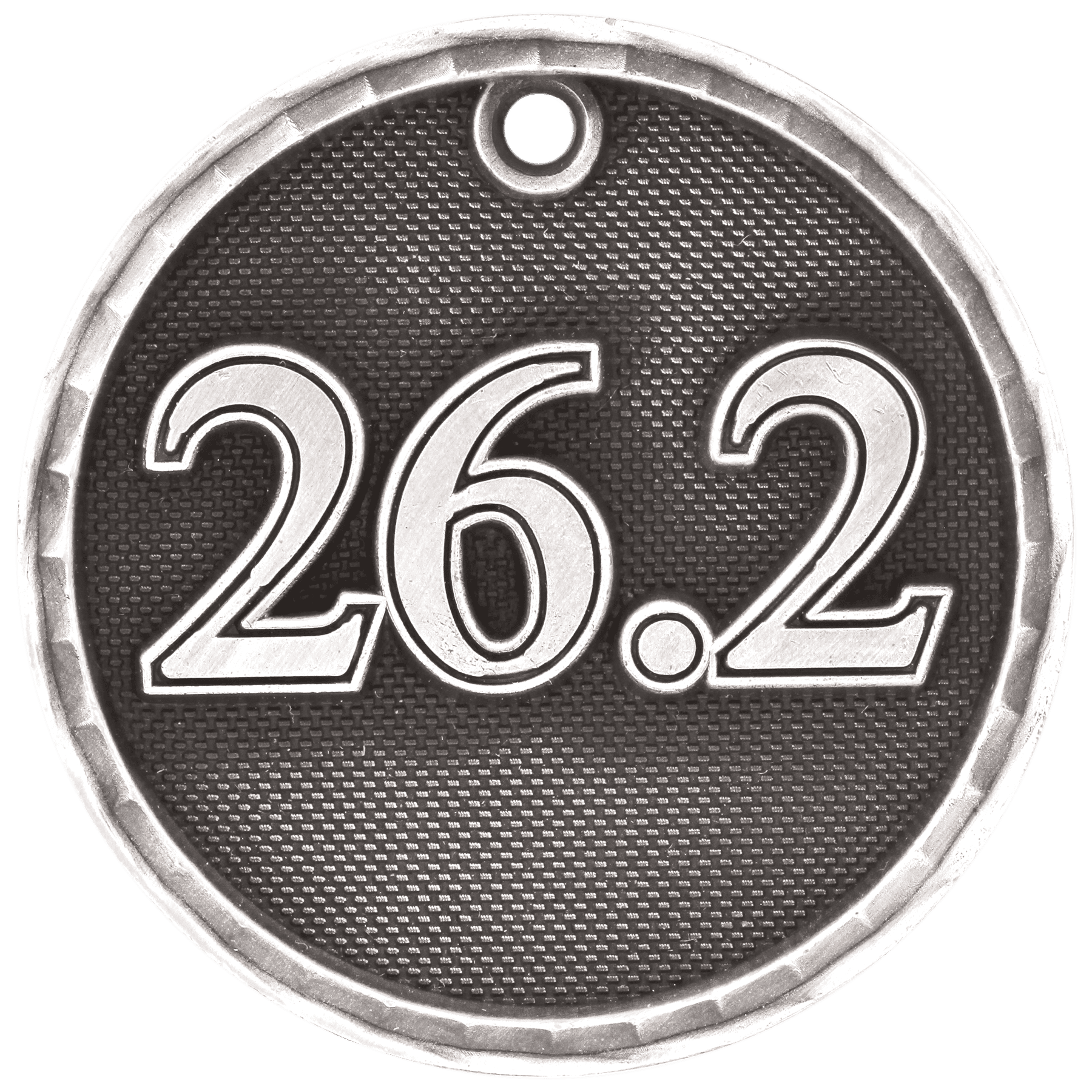 Antique Silver 3D Marathon Medal - 2"
