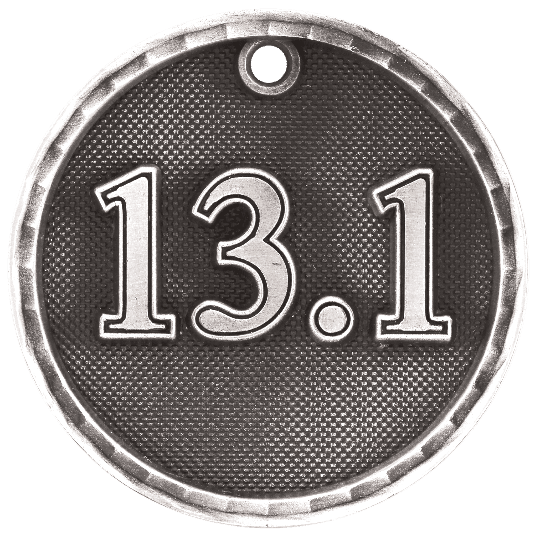 Antique Silver 3D Half Marathon Medal - 2"