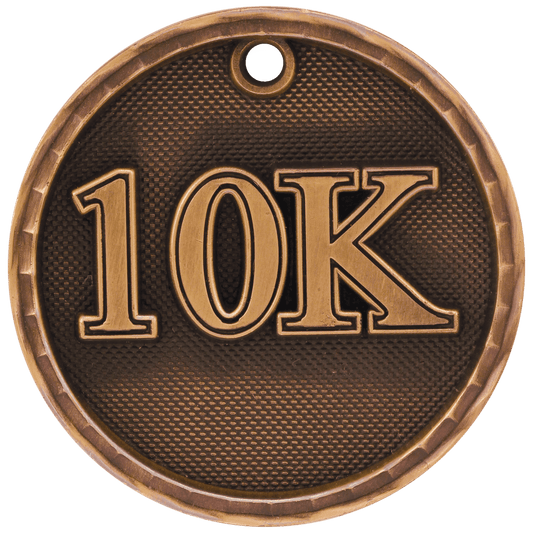 Antique Bronze 3D 10K Medal - 2"