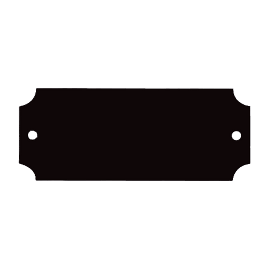 2 1/2" x 1" Black Brass Laserable Perpetual Plate