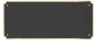 8 1/2" x 3 1/2" x .016 Laserable Black Brass Perpetual Plate with Gold Border