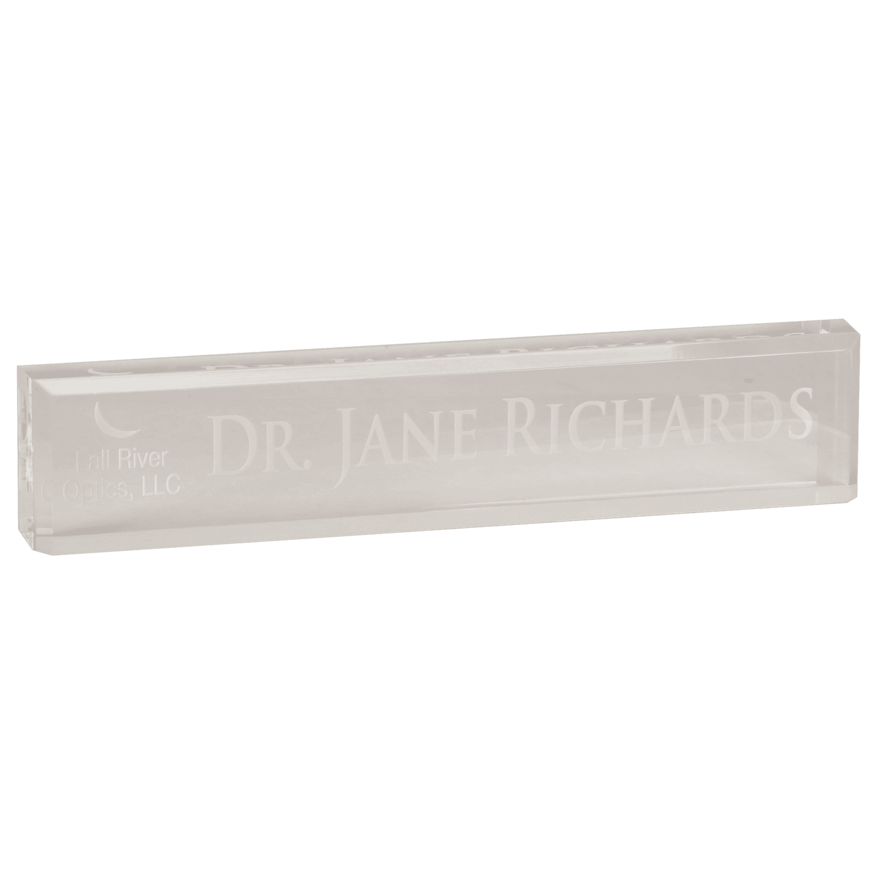 Clear Acrylic Desk Wedge - 10" x 2"