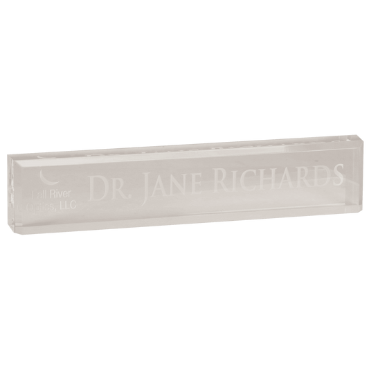 10" x 2" Clear Acrylic Desk Wedge