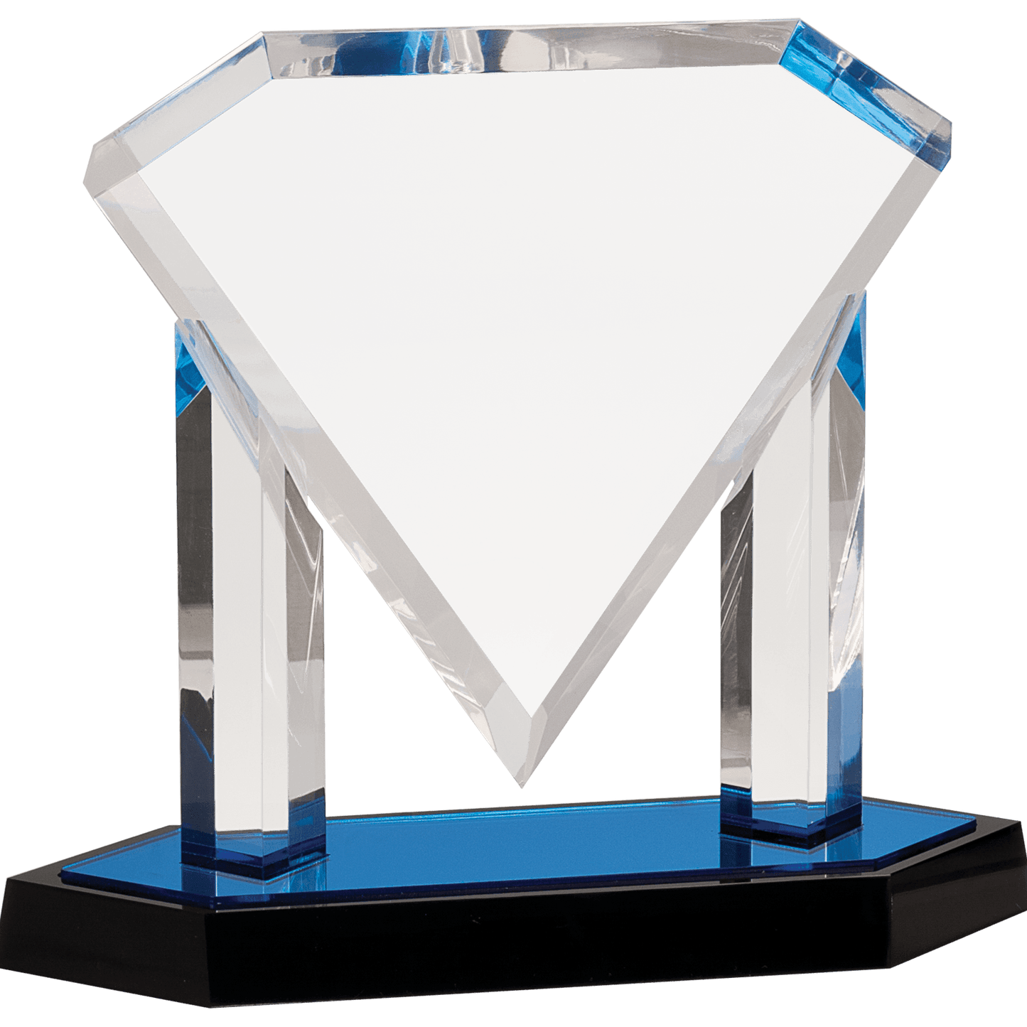 Blue Floating Diamond Acrylic - 9 1/2"