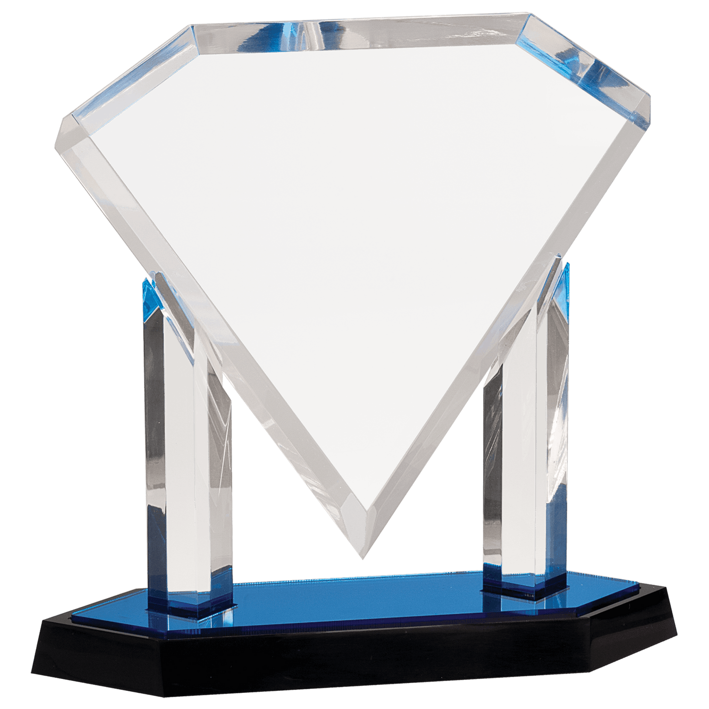 Blue Floating Diamond Acrylic - 10 3/4"