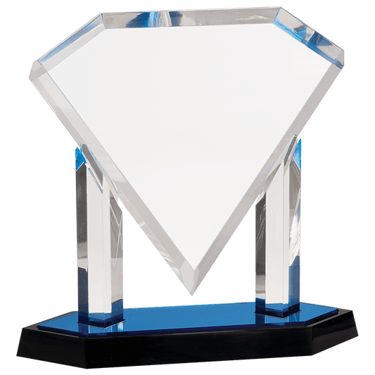 Blue Floating Diamond Acrylic - 10 3/4"