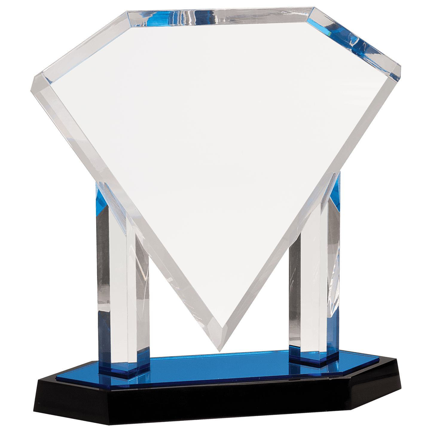 Blue Floating Diamond Acrylic - 11 3/4"