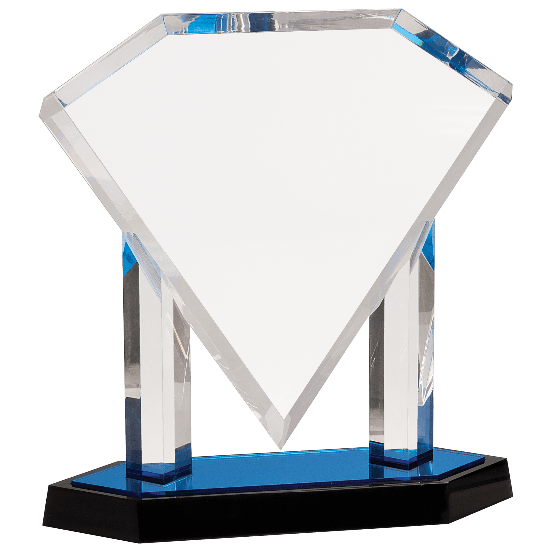 Blue Floating Diamond Acrylic - 11 3/4"