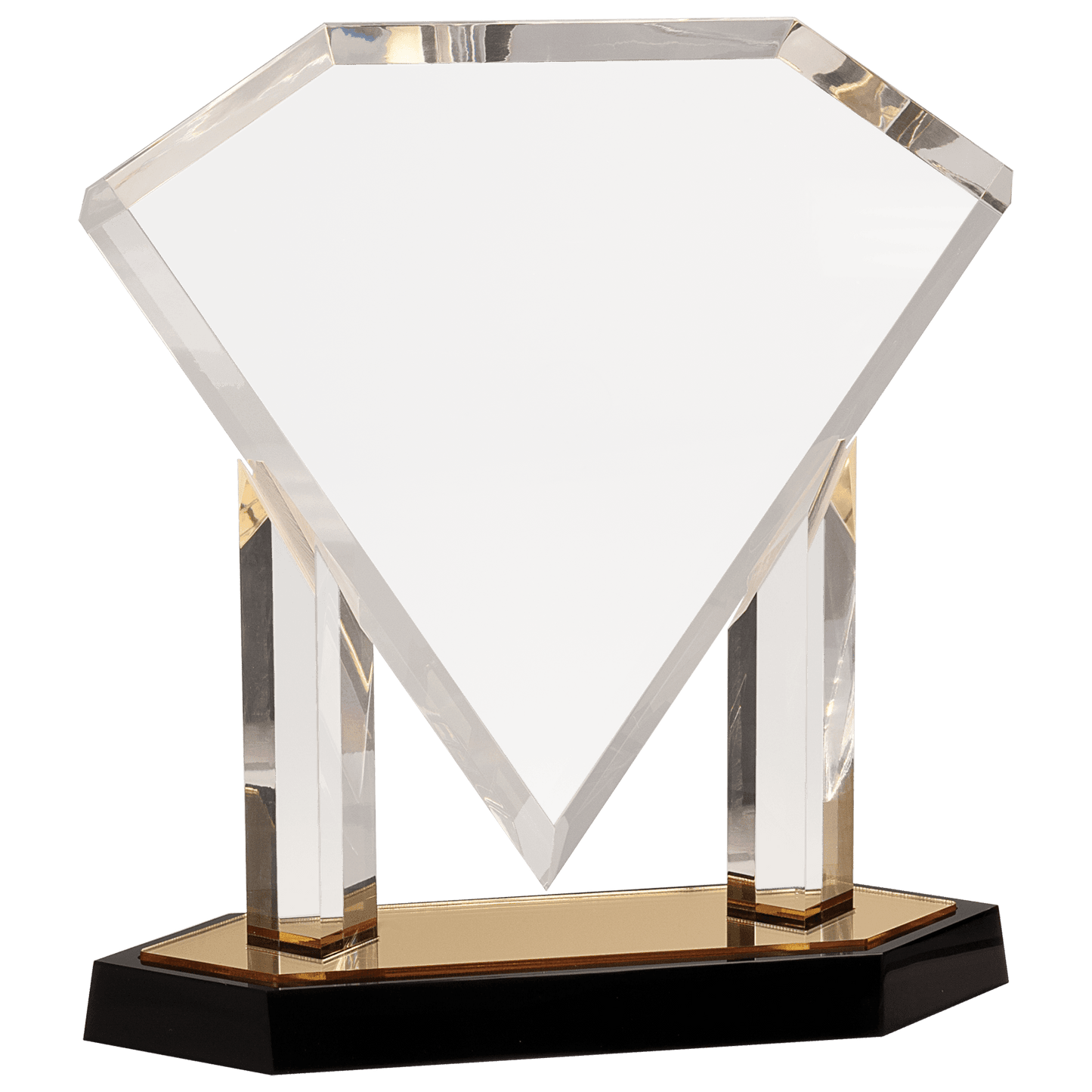 Gold Floating Diamond Acrylic - 11 3/4"