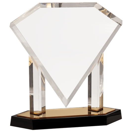 Gold Floating Diamond Acrylic - 11 3/4"