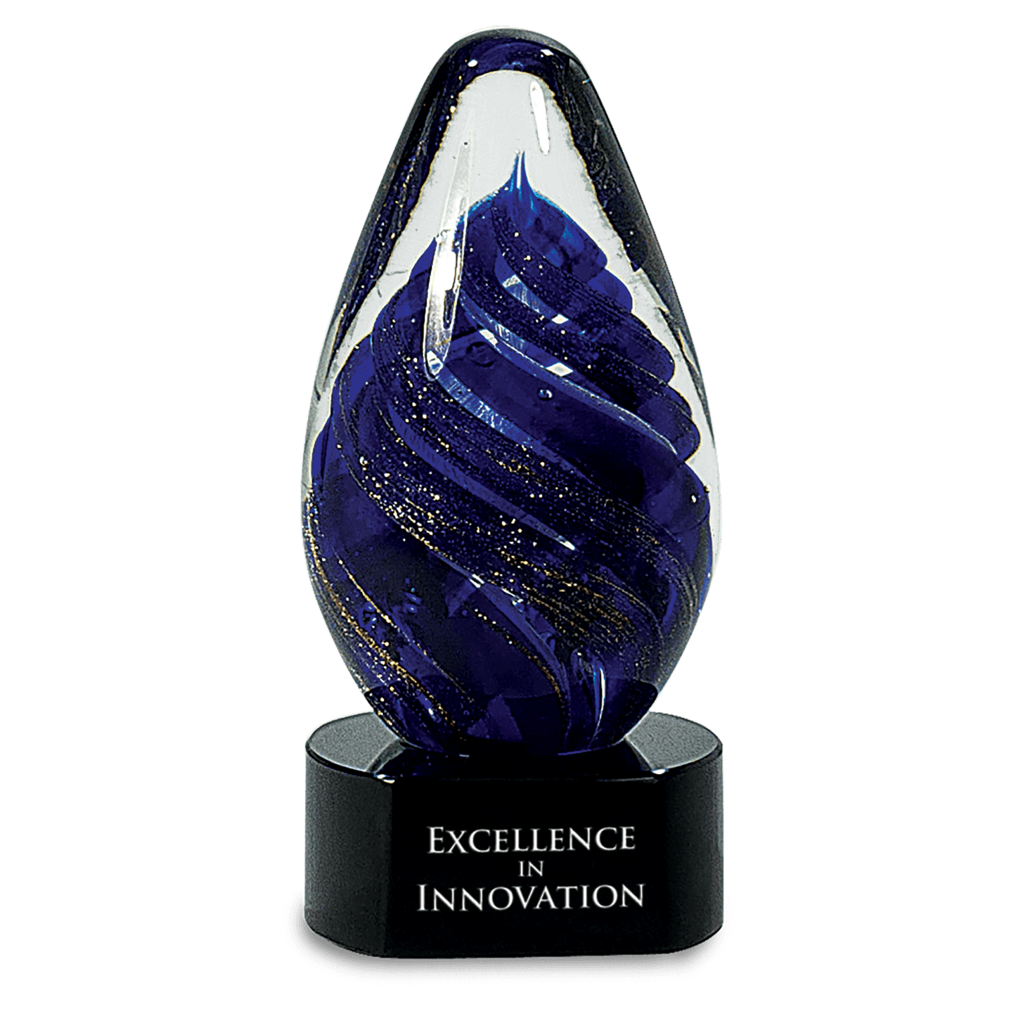 Blue Tear Drop Art Glass - 6 1/2"