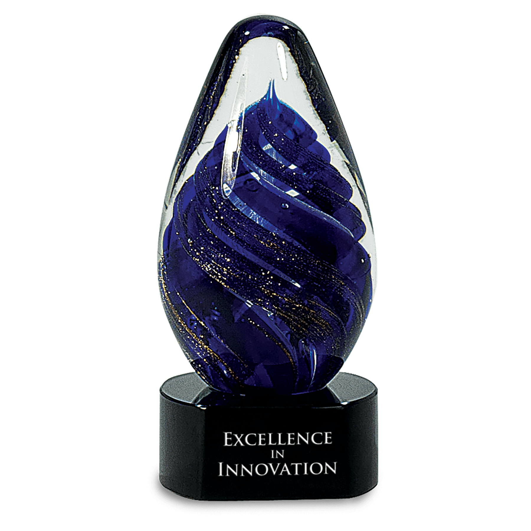 Blue Tear Drop Art Glass - 6 1/2"