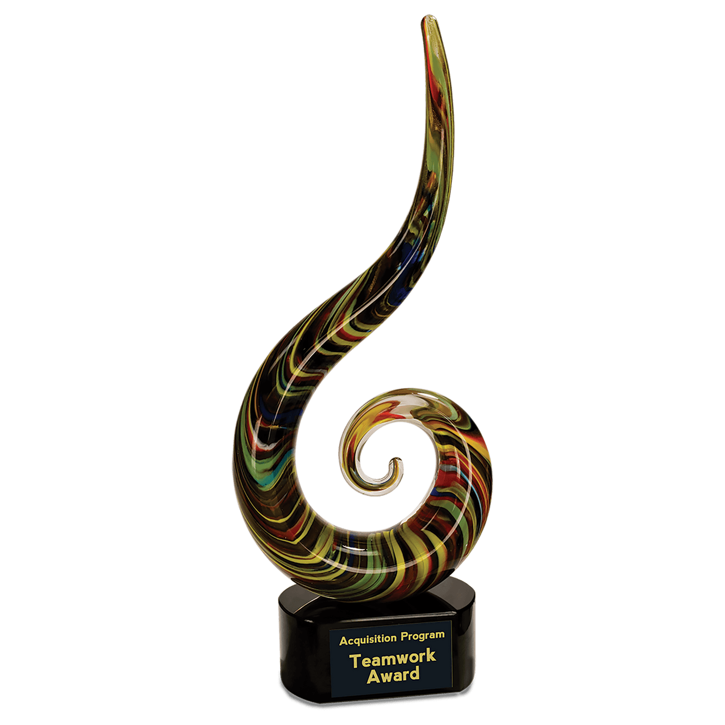 Color Swoop Art Glass - 15 1/2"