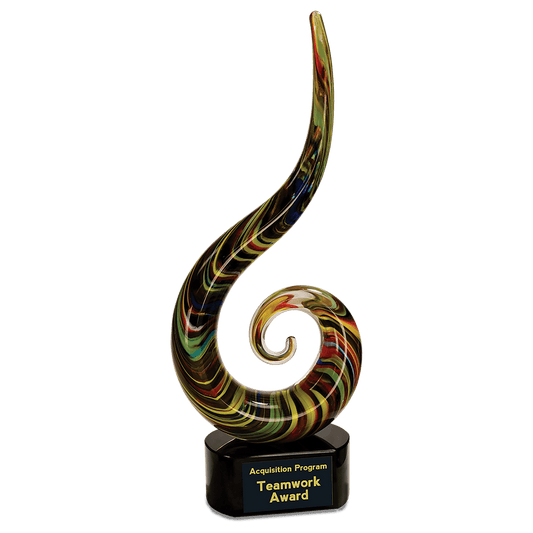 Color Swoop Art Glass - 15 1/2"