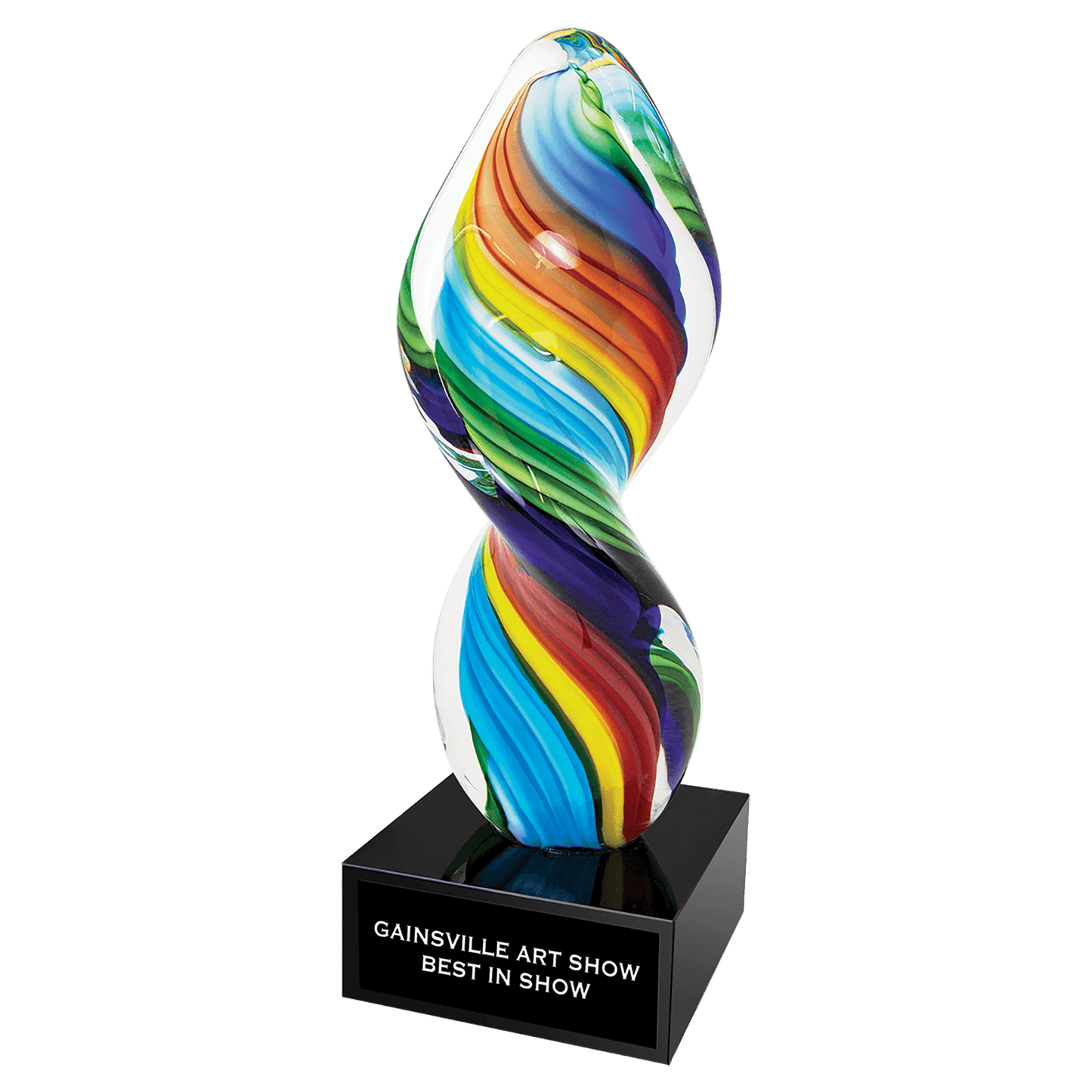 Rainbow Twist Art Glass - 10 1/2"