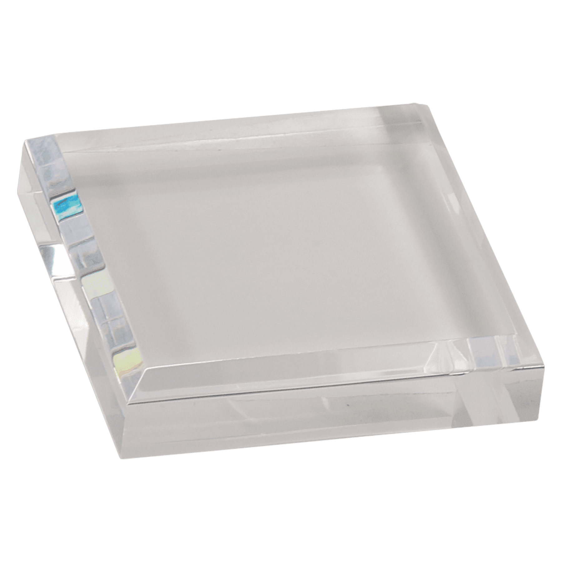 Clear Acrylic Paperweight - 3" x 3"