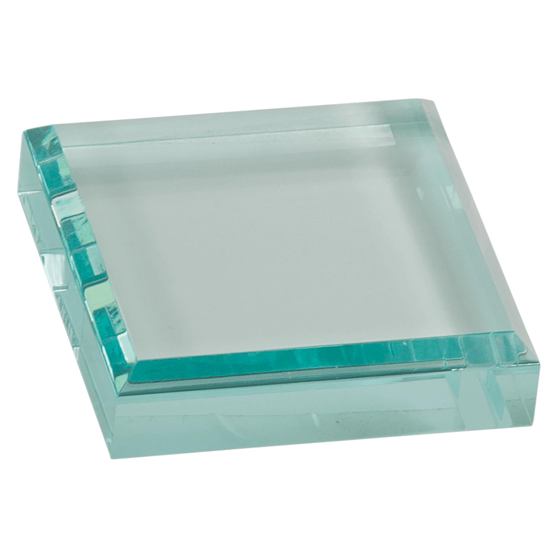 Jade Acrylic Paperweight - 3" x 3"