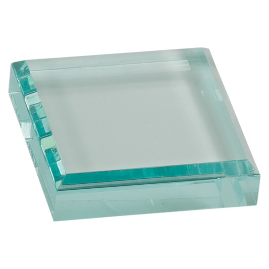 Jade Acrylic Paperweight - 3" x 3"