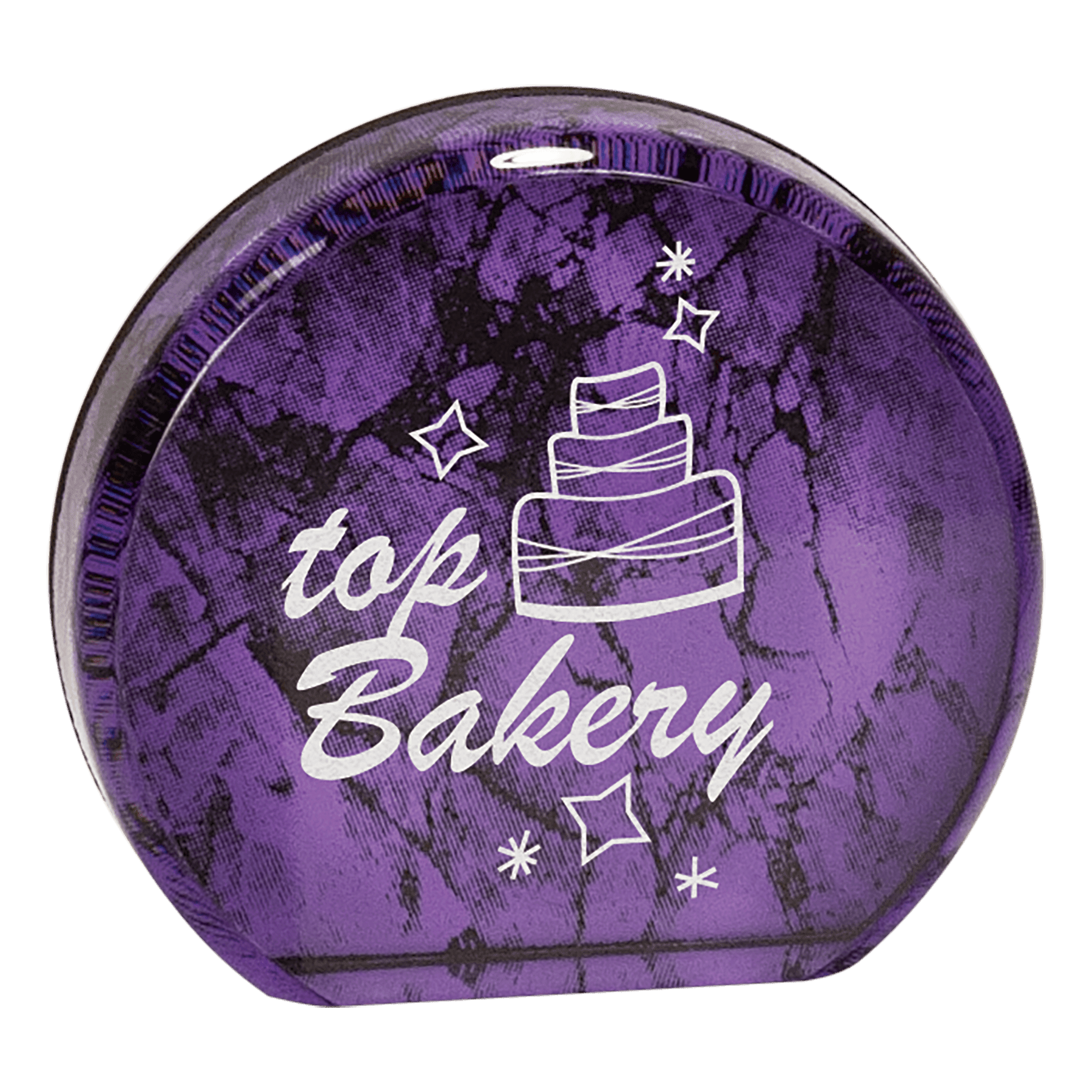 Purple Marble Aurora Acrylic - 4 1/2"