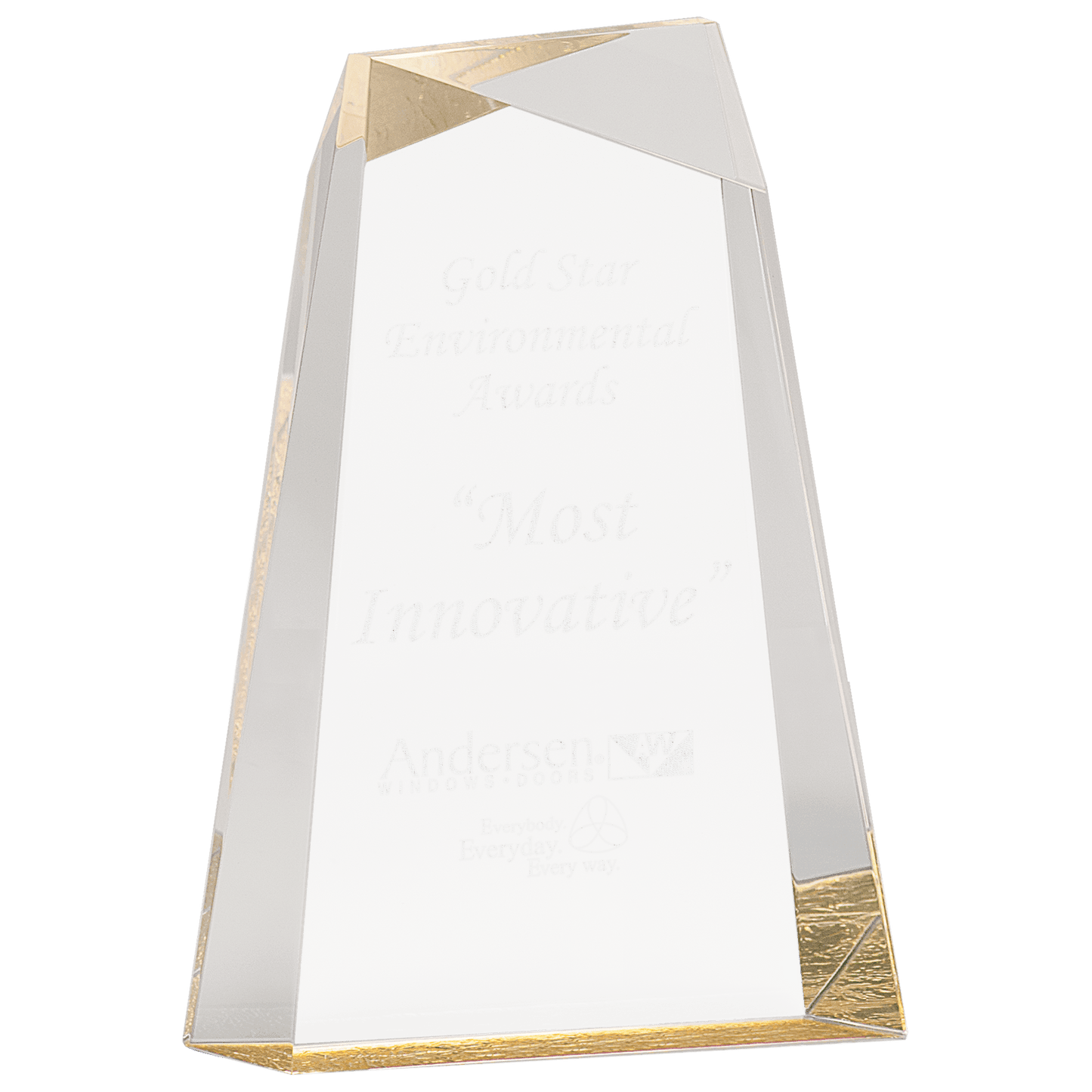 Gold Facet Wedge Acrylic - 8"