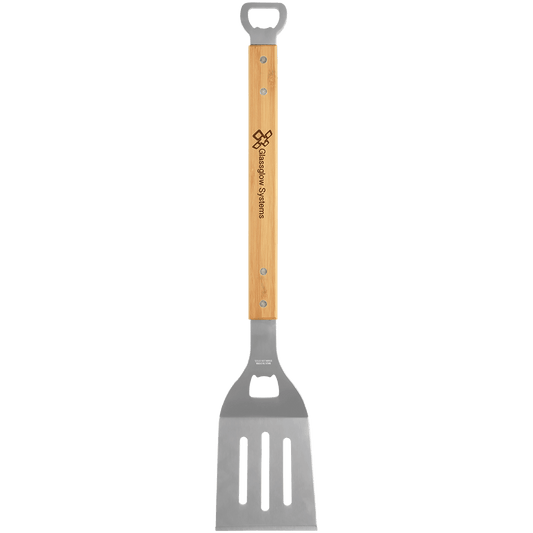 Bamboo Barbeque Spatula with Bottle Opener - 19 1/4"