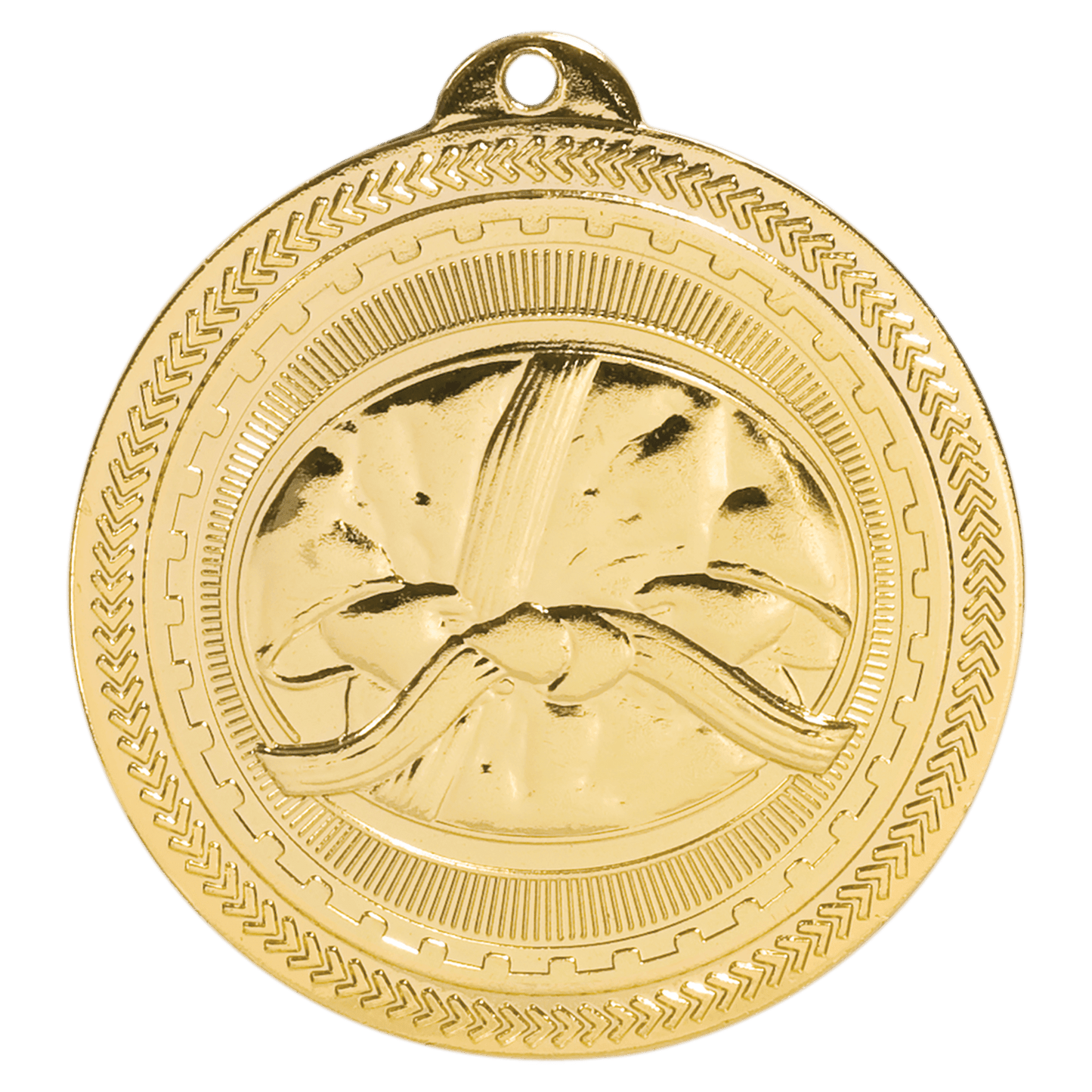 2" Bright Gold Martial Arts Laserable BriteLazer Medal